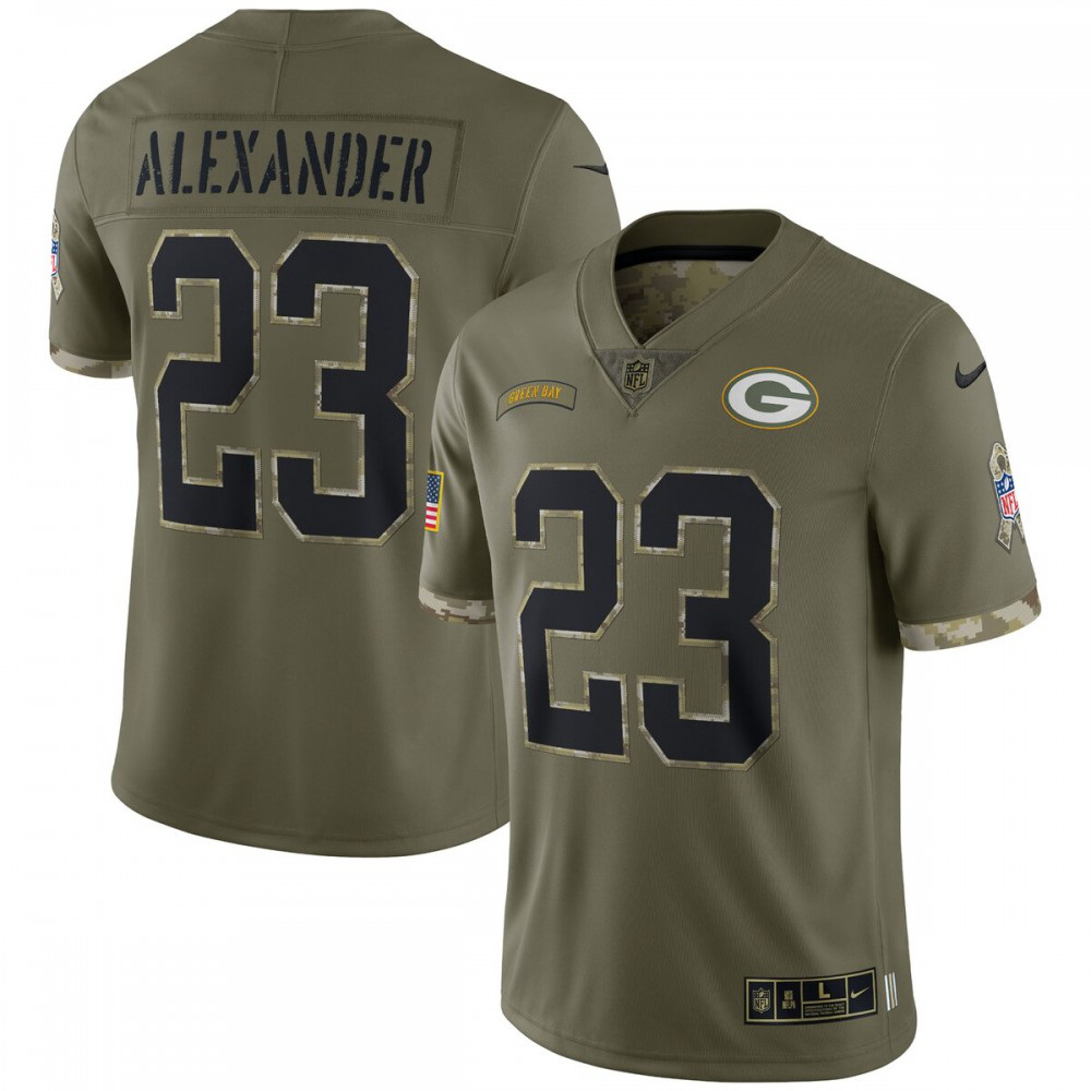 Jaire Alexander Green Bay Packers Nike 2022 Salute To Service Limited Jersey - Olive-Profan Arena